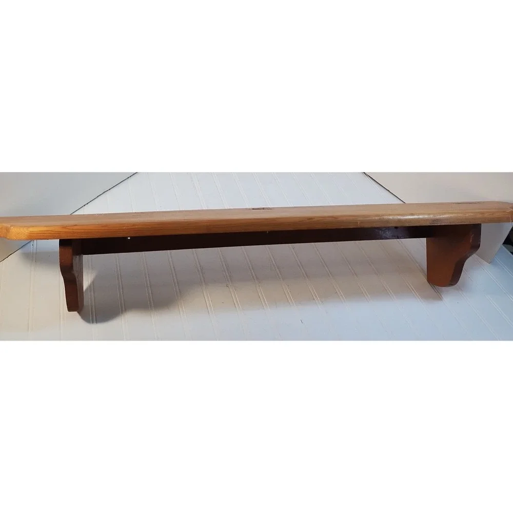 Vintage Handmade Wood Wall Shelf 40